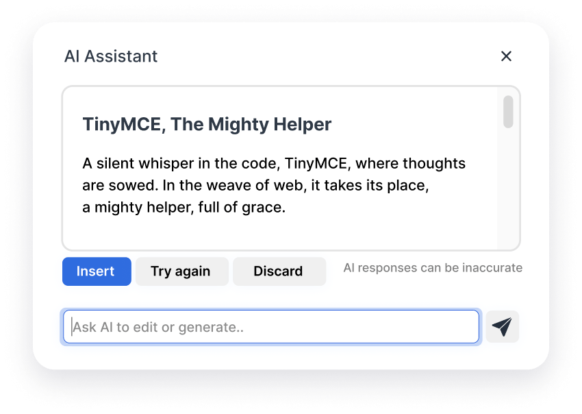 React-ready AI-powered content creation React-ready AI-powered content creation